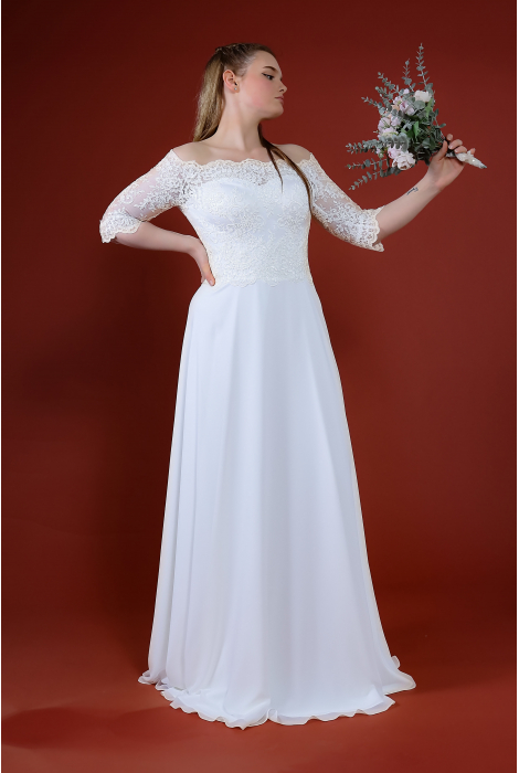 Hochzeitskleid für braut von Schantal, Kollektion Queen XXL, Modell 1018. Foto 3