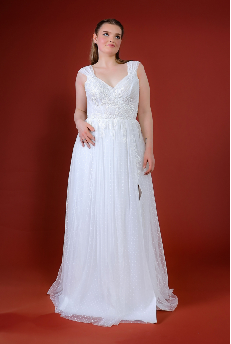 Hochzeitskleid für braut von Schantal, Kollektion Queen XXL, Modell 1158. Foto 3