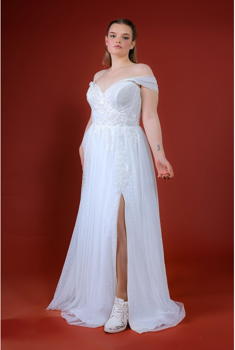 Hochzeitskleid für braut von Schantal, Kollektion Queen XXL, Modell 1158. Foto 4