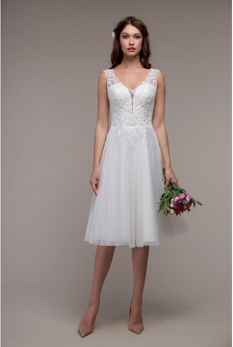 Hochzeitskleid für braut von Schantal, Kollektion Kurze Kleider, Modell 1194. Foto 1