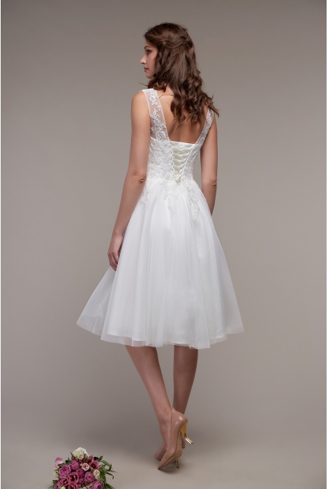 Hochzeitskleid für braut von Schantal, Kollektion Kurze Kleider, Modell 1194. Foto 2