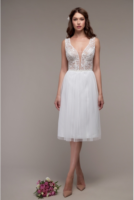 Hochzeitskleid für braut von Schantal, Kollektion Kurze Kleider, Modell 1197. Foto 1