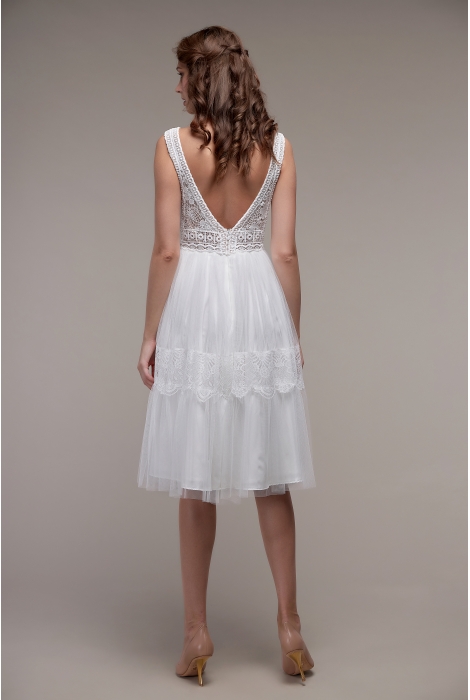 Hochzeitskleid für braut von Schantal, Kollektion Kurze Kleider, Modell 1212. Foto 2