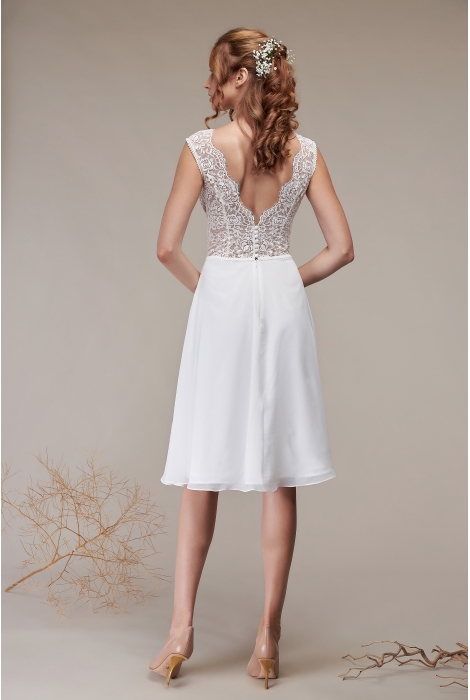 Hochzeitskleid für braut von Schantal, Kollektion Kurze Kleider, Modell 1222. Foto 2