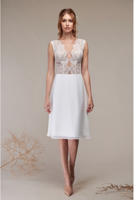 Hochzeitskleid für braut von Schantal, Kollektion Kurze Kleider, Modell 1222. Foto 1