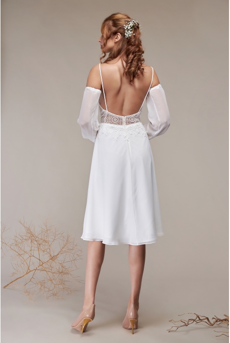 Hochzeitskleid für braut von Schantal, Kollektion Kurze Kleider, Modell 1223. Foto 2