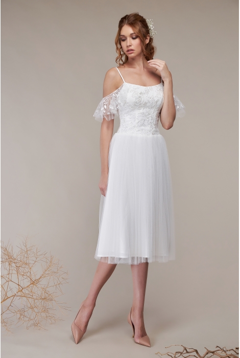 Hochzeitskleid für braut von Schantal, Kollektion Kurze Kleider, Modell 1225. Foto 1