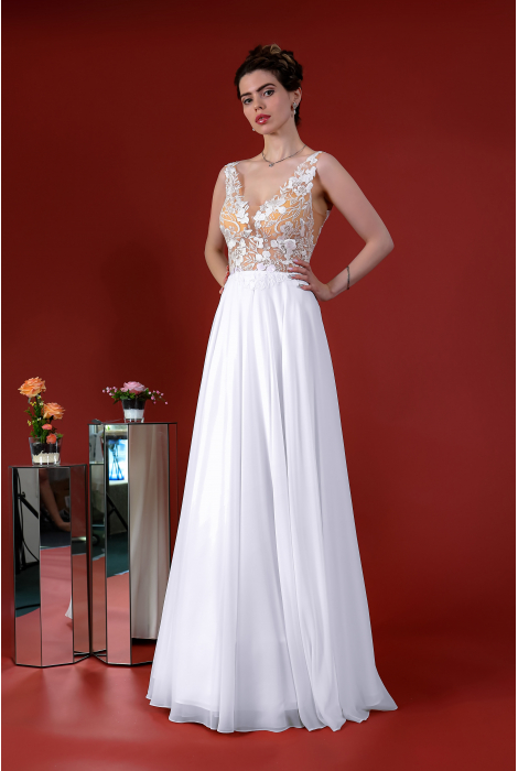 Hochzeitskleid für braut von Schantal, Kollektion Kiara, Modell 14020. Foto 1