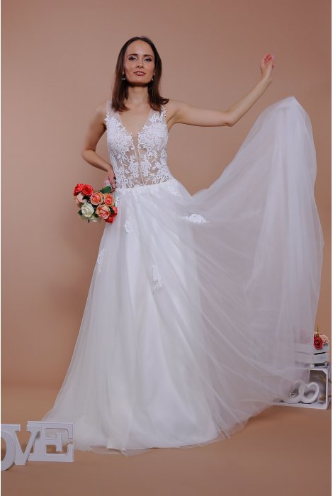 Hochzeitskleid für braut von Schantal, Kollektion Traum, Modell 14037. Foto 3
