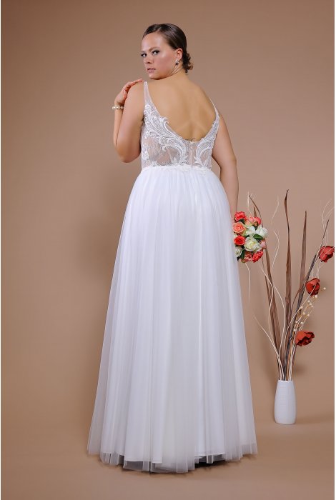 Hochzeitskleid für braut von Schantal, Kollektion Queen XXL, Modell 14051 XXL. Foto 6