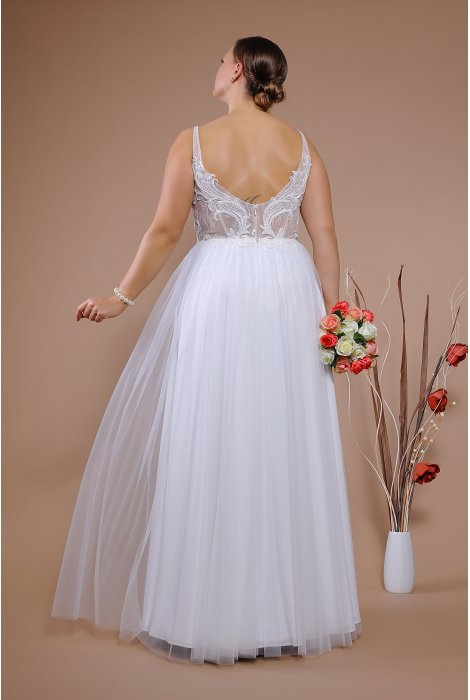 Hochzeitskleid für braut von Schantal, Kollektion Queen XXL, Modell 14051 XXL. Foto 5