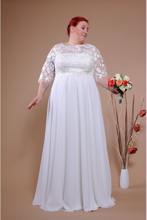 Hochzeitskleid für braut von Schantal, Kollektion Queen XXL, Modell 14058-K XXL. Foto 1