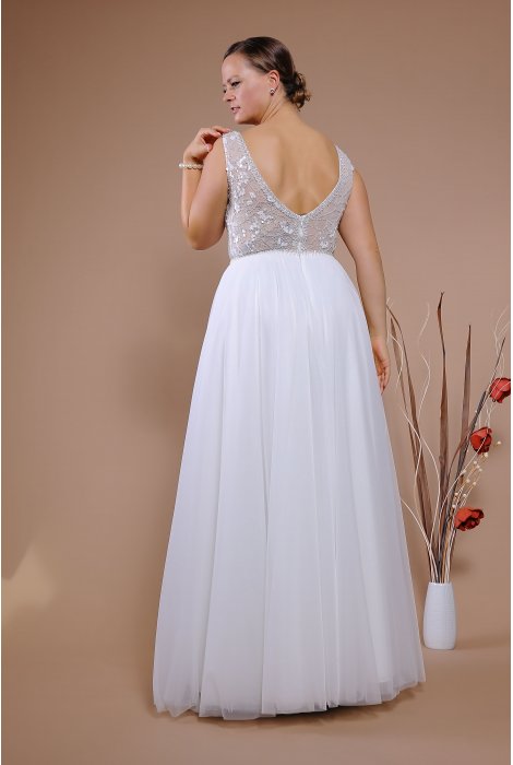 Hochzeitskleid für braut von Schantal, Kollektion Queen XXL, Modell 14061 XXL. Foto 6