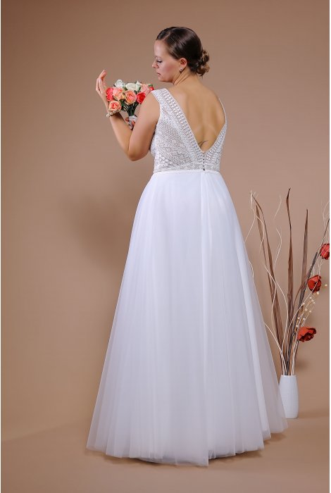 Hochzeitskleid für braut von Schantal, Kollektion Queen XXL, Modell 14070 XXL. Foto 5