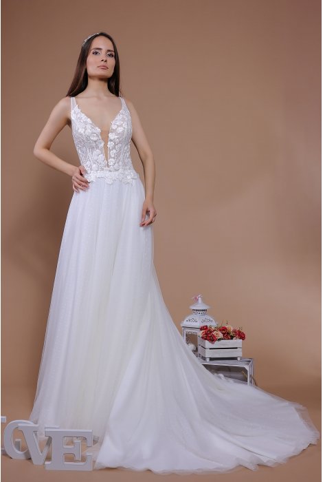 Hochzeitskleid für braut von Schantal, Kollektion Traum, Modell 14080. Foto 1