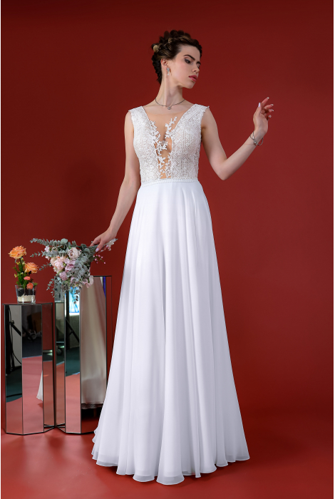 Hochzeitskleid für braut von Schantal, Kollektion Kiara, Modell 14081. Foto 1