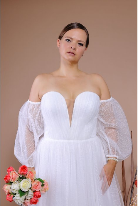 Hochzeitskleid für braut von Schantal, Kollektion Queen XXL, Modell 14096 XXL. Foto 4
