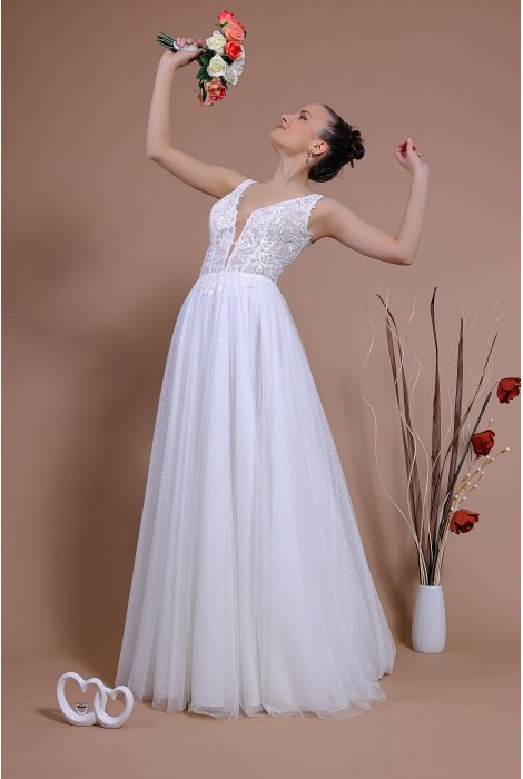 Hochzeitskleid für braut von Schantal, Kollektion Traum, Modell 14138. Foto 5