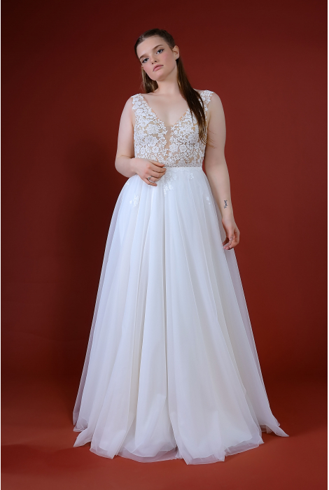 Hochzeitskleid für braut von Schantal, Kollektion Queen XXL, Modell 14146. Foto 1