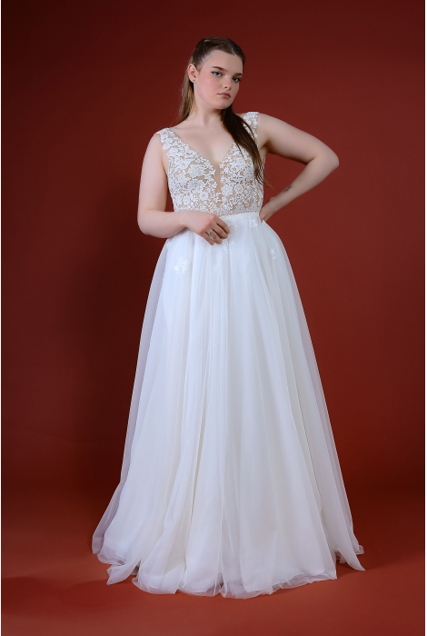 Hochzeitskleid für braut von Schantal, Kollektion Queen XXL, Modell 14146. Foto 2