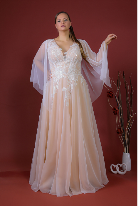Hochzeitskleid für braut von Schantal, Kollektion Queen XXL, Modell 14150-2. Foto 4