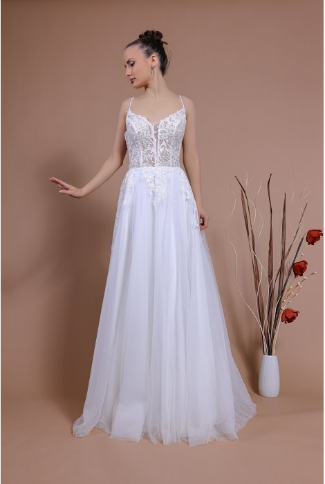 Hochzeitskleid für braut von Schantal, Kollektion Traum, Modell 14157. Foto 3