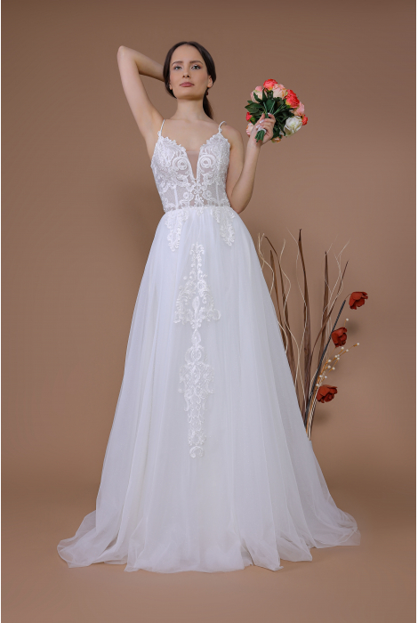 Hochzeitskleid für braut von Schantal, Kollektion Traum, Modell 14170. Foto 1