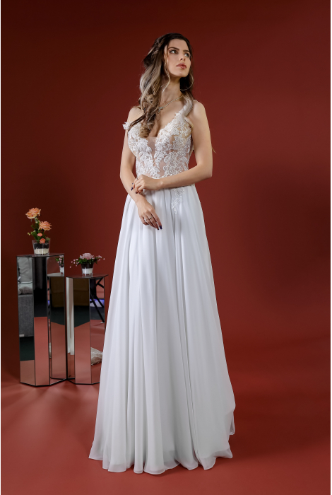 Hochzeitskleid für braut von Schantal, Kollektion Kiara, Modell 14178. Foto 1
