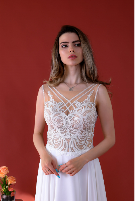 Hochzeitskleid für braut von Schantal, Kollektion Kiara, Modell 14179. Foto 2