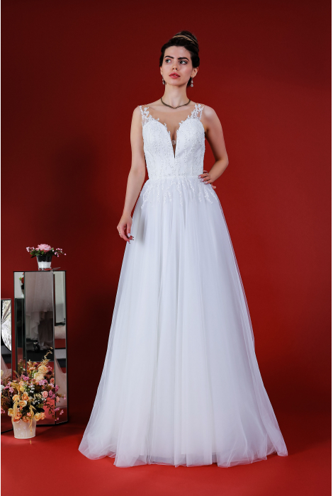 Hochzeitskleid für braut von Schantal, Kollektion Kiara, Modell 14185. Foto 1