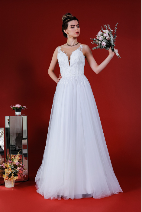 Hochzeitskleid für braut von Schantal, Kollektion Kiara, Modell 14185. Foto 4