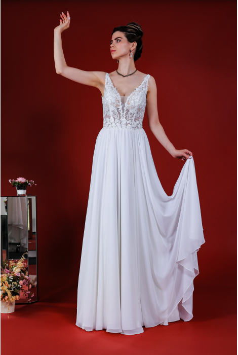 Hochzeitskleid für braut von Schantal, Kollektion Kiara, Modell 14191. Foto 1