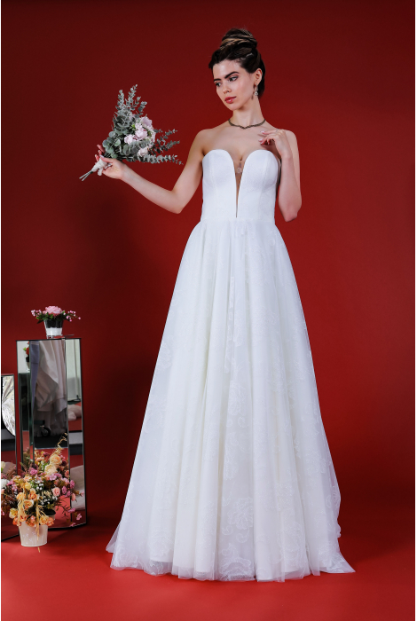 Hochzeitskleid für braut von Schantal, Kollektion Kiara, Modell 14202. Foto 1