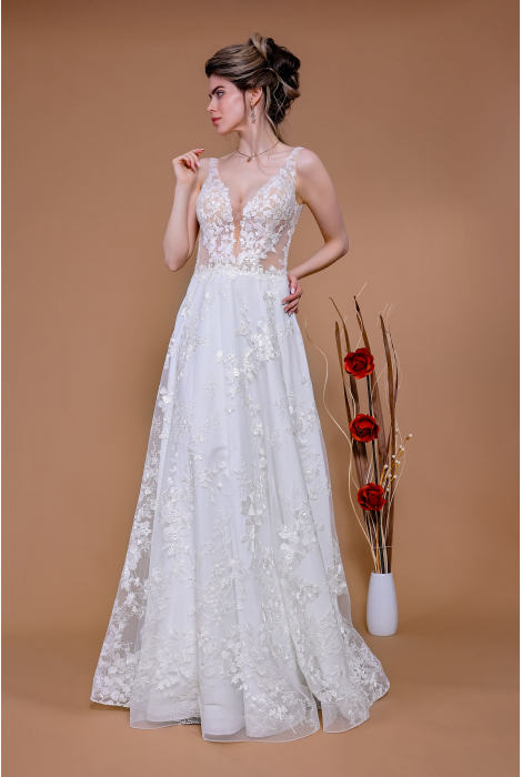 Hochzeitskleid für braut von Schantal, Kollektion Traum, Modell 14206. Foto 4