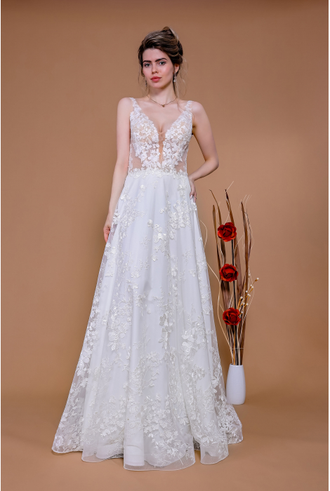 Hochzeitskleid für braut von Schantal, Kollektion Traum, Modell 14206. Foto 3