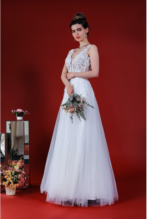 Hochzeitskleid für braut von Schantal, Kollektion Kiara, Modell 14207. Foto 1