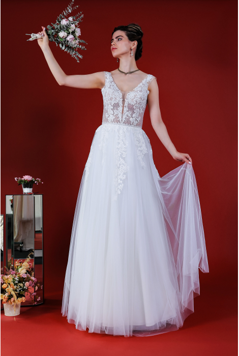 Hochzeitskleid für braut von Schantal, Kollektion Kiara, Modell 14207. Foto 2