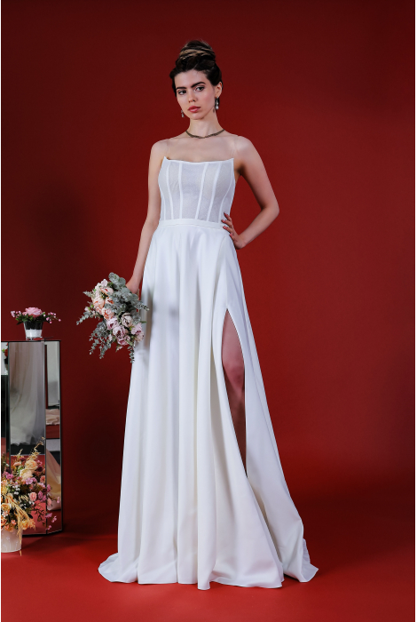 Hochzeitskleid für braut von Schantal, Kollektion Kiara, Modell 14208. Foto 1