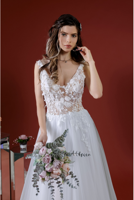 Hochzeitskleid für braut von Schantal, Kollektion Kiara, Modell 14217. Foto 2