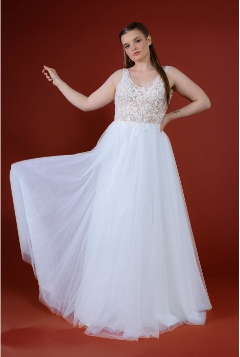 Hochzeitskleid für braut von Schantal, Kollektion Queen XXL, Modell 14219. Foto 1
