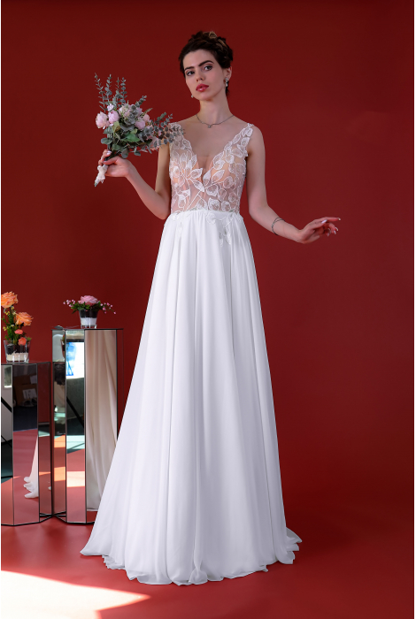 Hochzeitskleid für braut von Schantal, Kollektion Kiara, Modell 14220. Foto 1