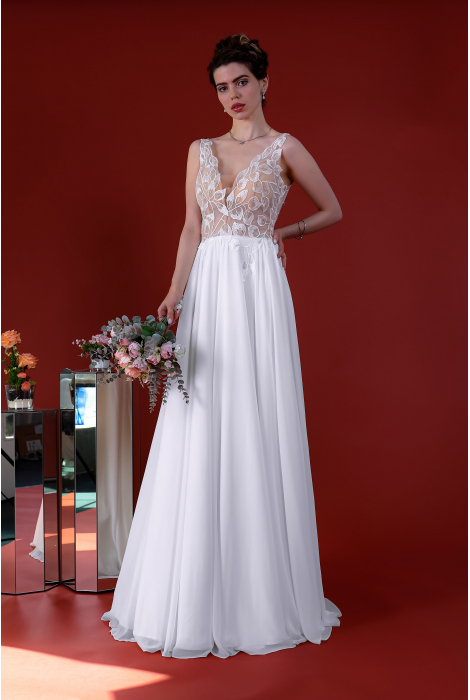 Hochzeitskleid für braut von Schantal, Kollektion Kiara, Modell 14220. Foto 4