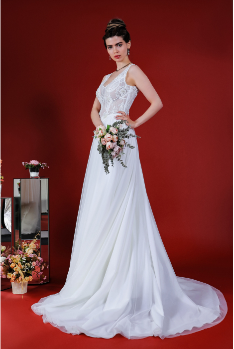 Hochzeitskleid für braut von Schantal, Kollektion Kiara, Modell 14221. Foto 5