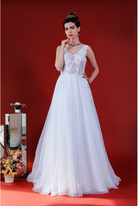 Hochzeitskleid für braut von Schantal, Kollektion Kiara, Modell 14221. Foto 4