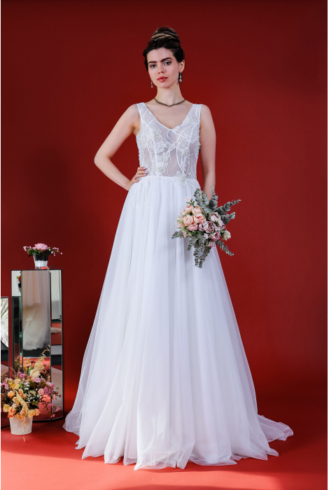 Hochzeitskleid für braut von Schantal, Kollektion Kiara, Modell 14221. Foto 3