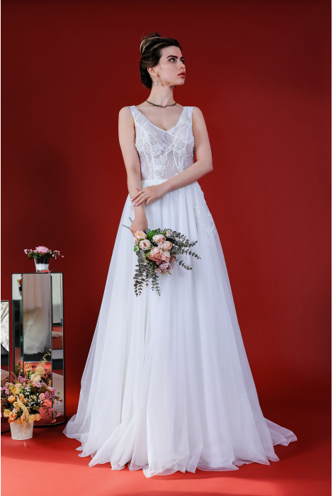 Hochzeitskleid für braut von Schantal, Kollektion Kiara, Modell 14221. Foto 1