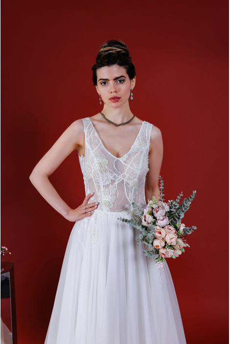 Hochzeitskleid für braut von Schantal, Kollektion Kiara, Modell 14221. Foto 2