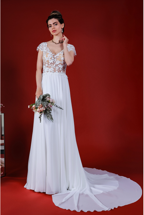 Hochzeitskleid für braut von Schantal, Kollektion Kiara, Modell 14225. Foto 1