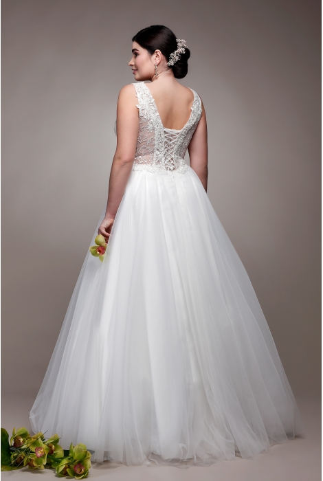 Hochzeitskleid für braut von Schantal, Kollektion Queen XXL, Modell 2115 - XXL. Foto 2