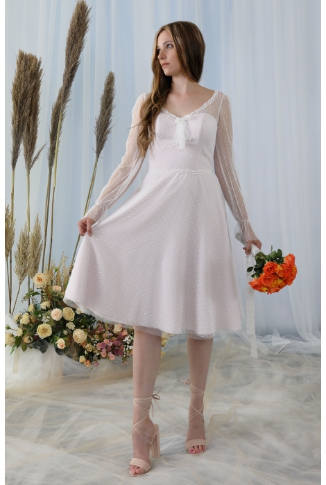 Hochzeitskleid für braut von Schantal, Kollektion Kurze Kleider, Modell 2227. Foto 1
